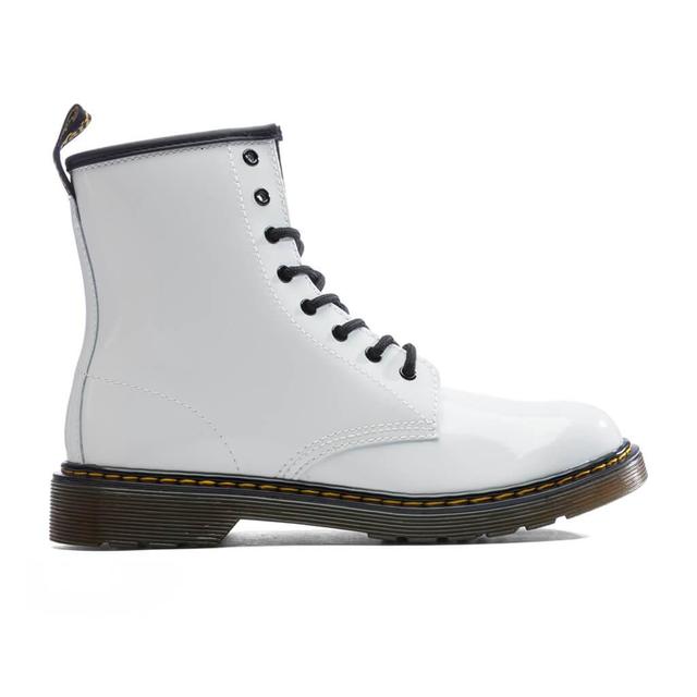 Youth 1460 Patent Leather Boots - White Patent Lamper Male Product Image