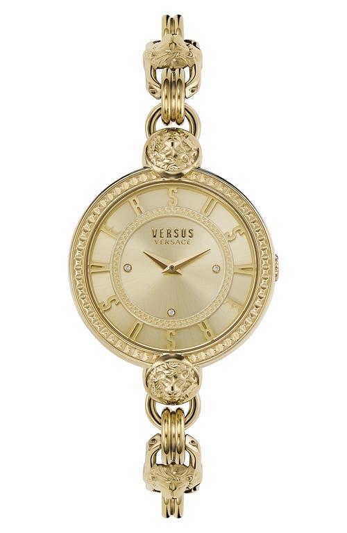 Versus Versace Womens Les Docks Two Hand Gold-Tone Stainless Steel Watch 36mm Product Image