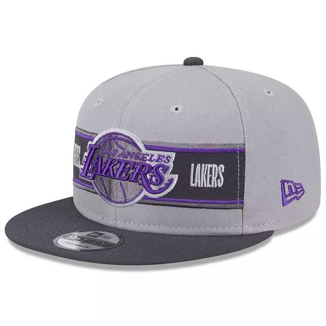 Mens New Era Gray/Charcoal Los Angeles Lakers 2024 NBA Draft 9FIFTY Snapback Hat Product Image