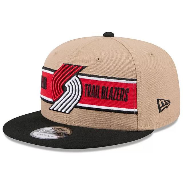 Mens New Era Tan/Black Portland Trail Blazers 2024 NBA Draft 9FIFTY Snapback Hat Product Image