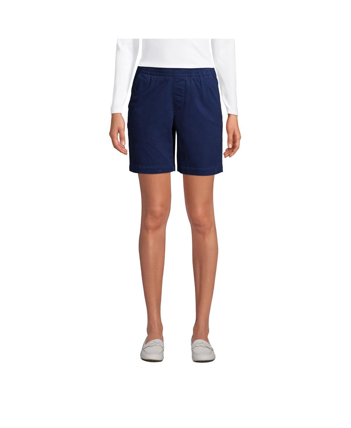 Lands End Womens Pull On 7 Chino Shorts Product Image