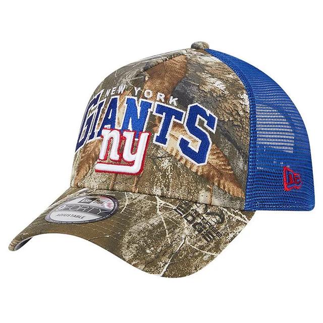 Mens New Era Realtree Camo/Royal New York Giants Active Camo 9FORTY A-Frame Adjustable Hat Product Image