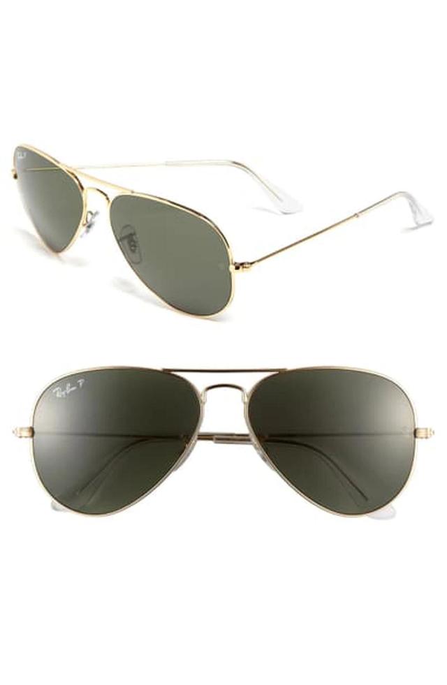 RAY BAN Standard Original 58mm Aviator Sunglasses In Gold Product Image