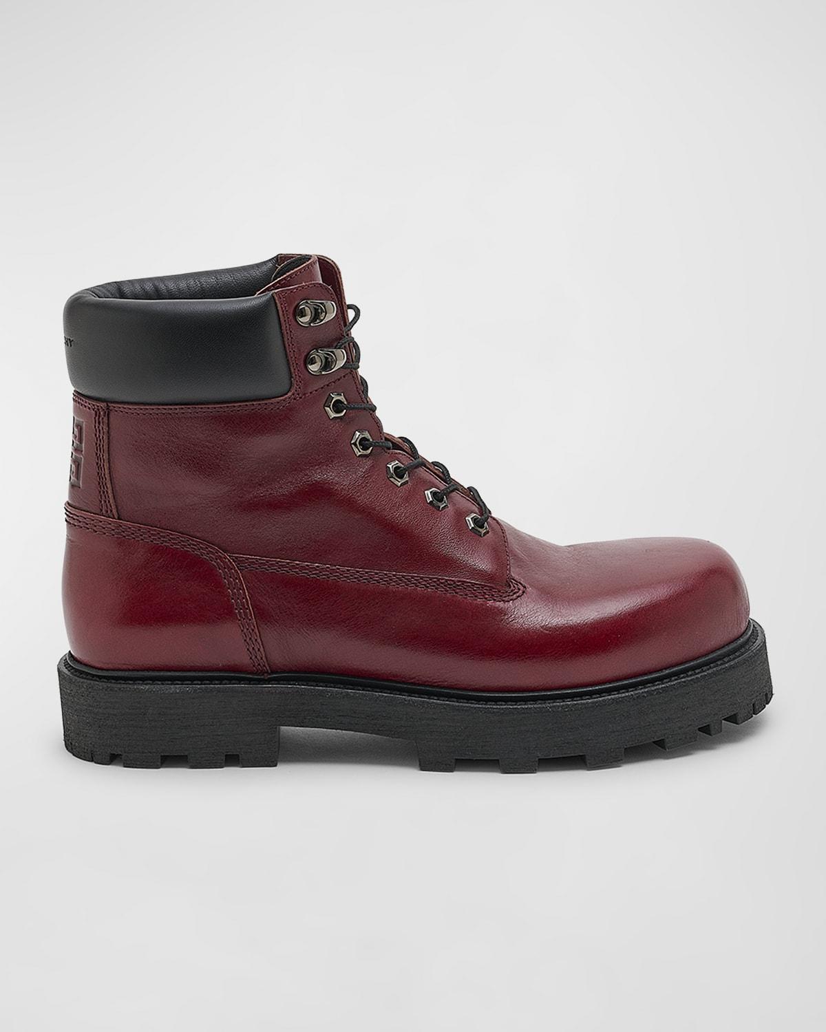 Mens Show Leather Lace-Up Boots Product Image