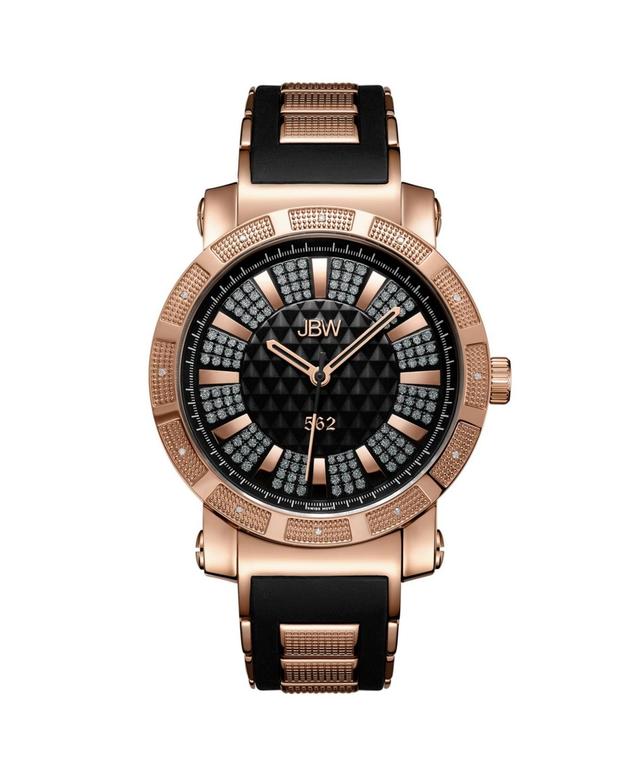 Jbw Mens 562 Diamond (1/8 ct.t.w.) 18K Rose Gold Plated Stainless Steel Watch Product Image