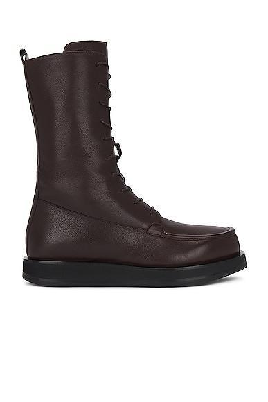 The Row Patty Boot in Dark Brown - Brown. Size 36.5 (also in 37.5, 38, 39, 41). Product Image