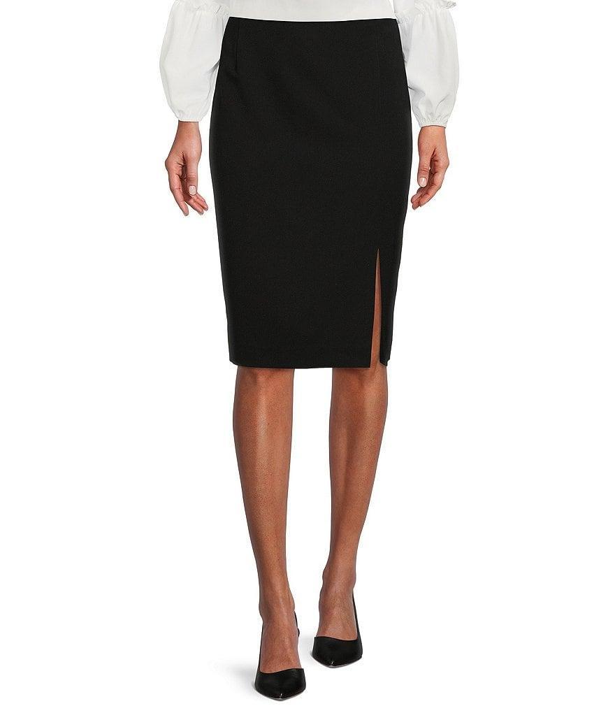 Preston & York Morgan Twill Crepe Side Slit Coordinating Pencil Skirt Product Image