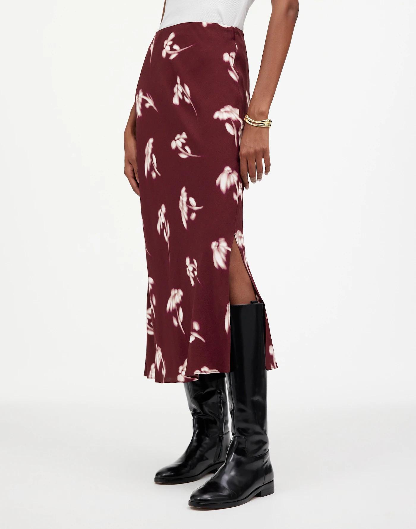 Maxi Slip Skirt in Floral Product Image