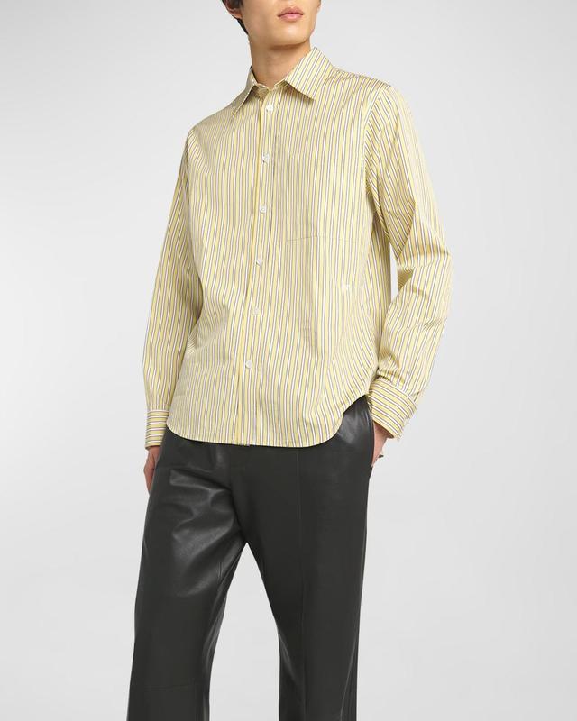 Mens Outline Stripe Poplin Shirt Product Image