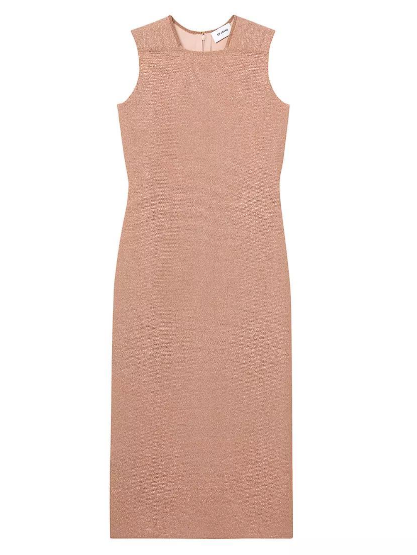 Lurex Piqué Sleeveless Midi-Dress Product Image