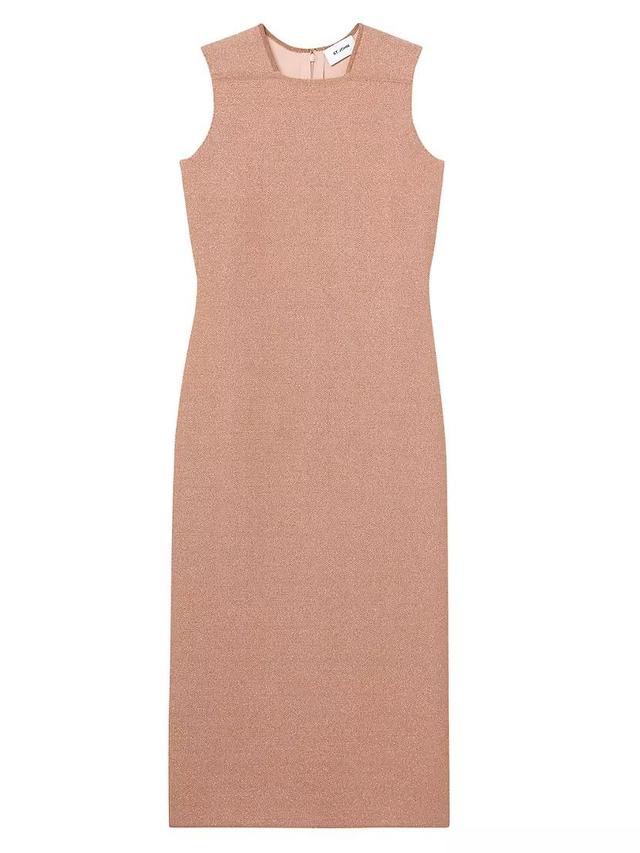 Lurex Piqué Sleeveless Midi-Dress Product Image