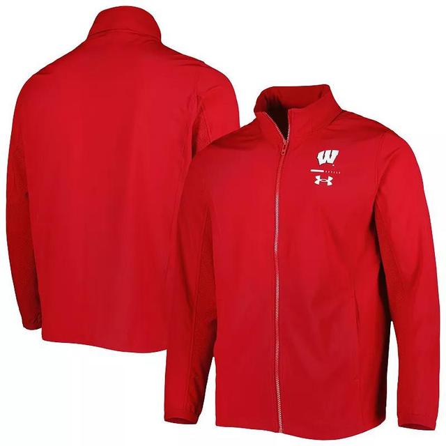 Mens Under Armour Wisconsin Badgers Squad 3.0 Full-Zip Jacket Product Image