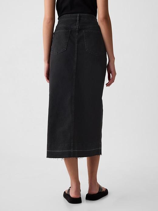 Denim Midi Skirt Product Image