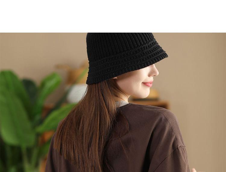 Round Neck Plain Button Jacket Product Image