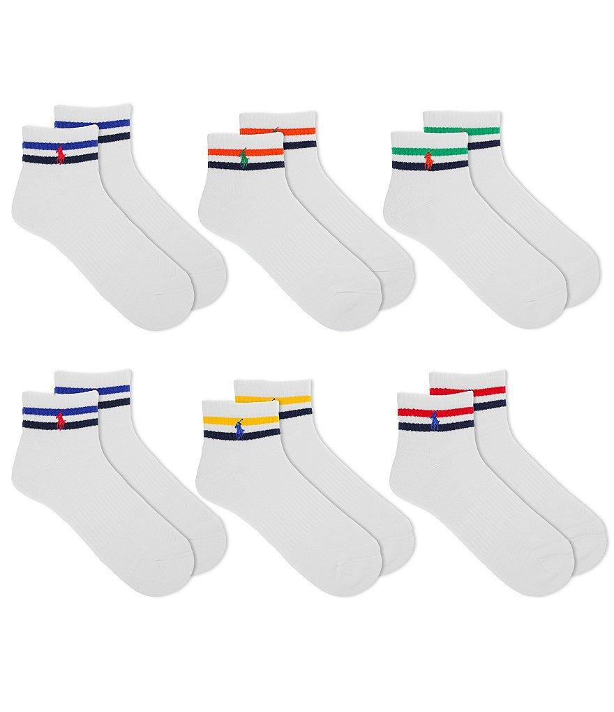 Polo Ralph Lauren Varsity Stripe Quarter Socks 6-Pack Product Image