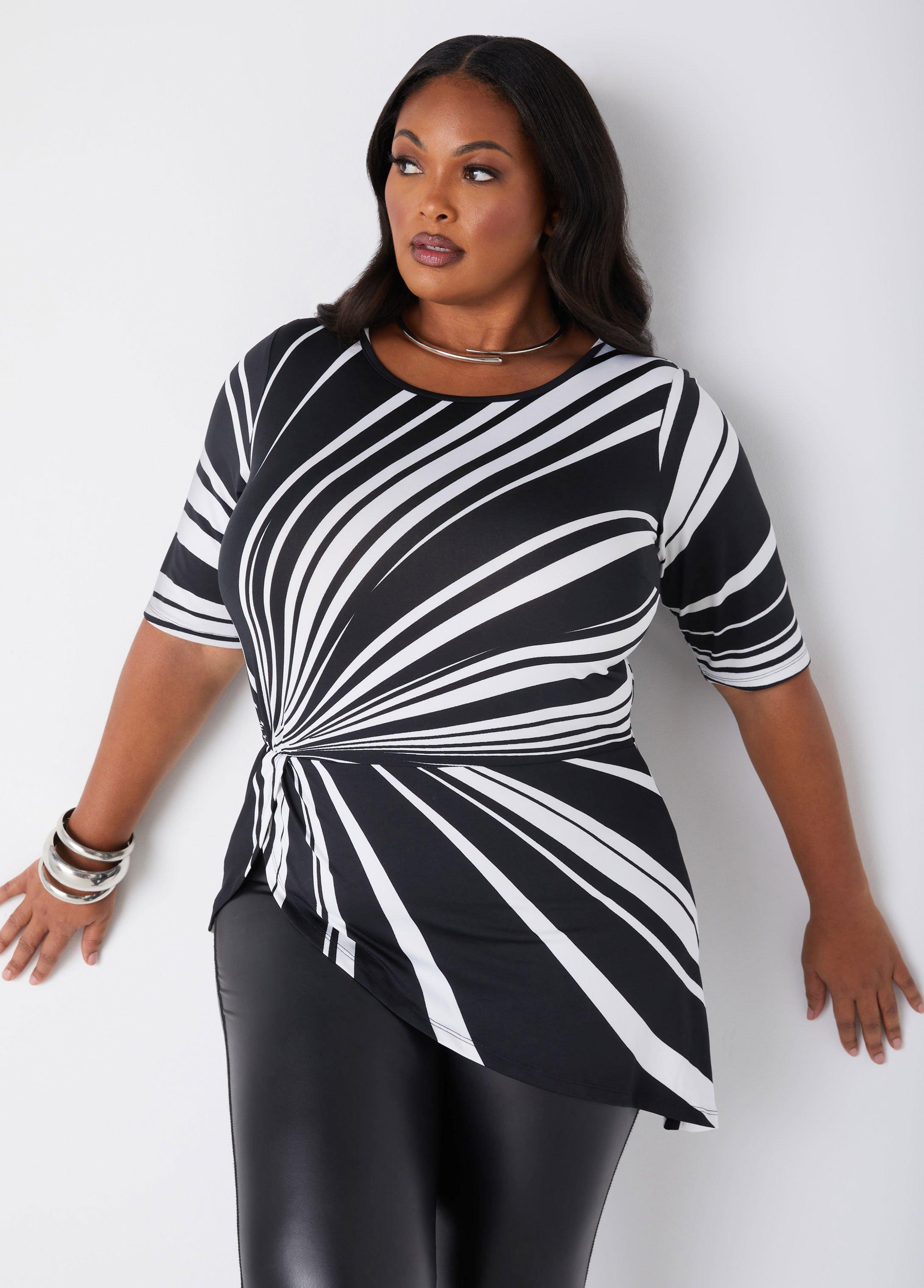 Gathered Asymmetric Swirl Top Product Image