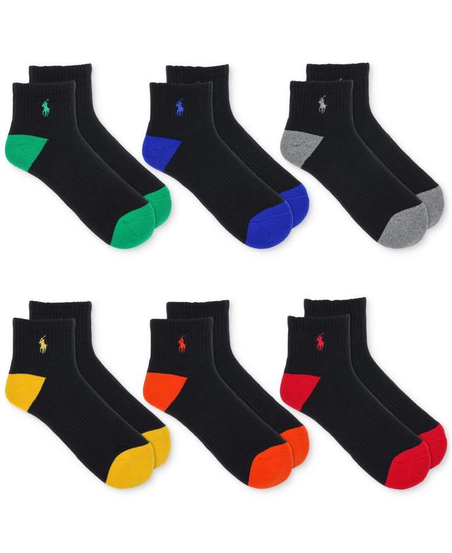 Polo Ralph Lauren Mens 6-Pk. Performance Tipped Quarter Socks Product Image