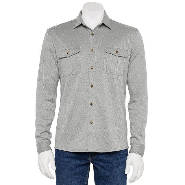 Mens Sonoma Goods For Life Soft Knit Button-Down Shirt Product Image