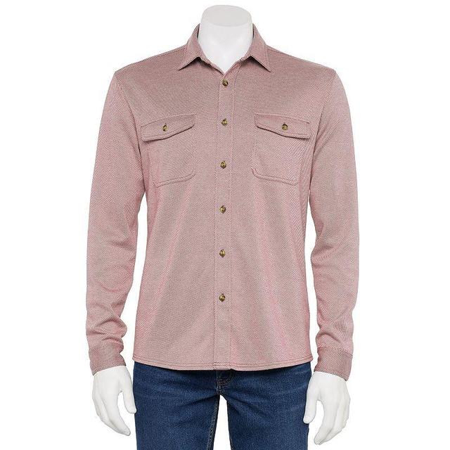 Mens Sonoma Goods For Life Soft Knit Button-Down Shirt Product Image