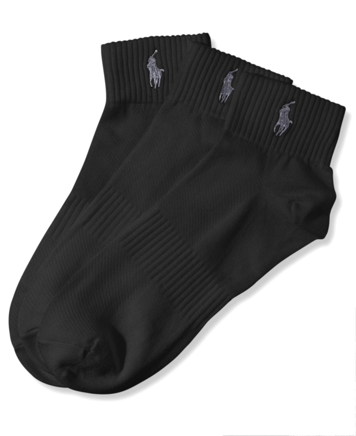 Ralph Lauren Mens 3-Pk. Technical Quarter Socks Product Image