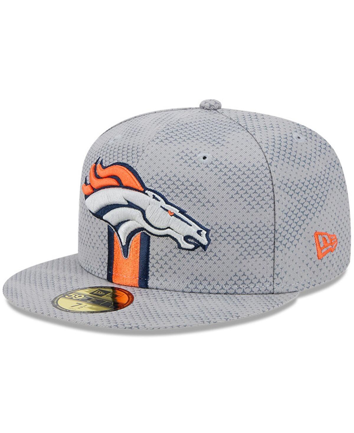 New Era Mens Gray Denver Broncos 2024 Sideline 59FIFTY Fitted Hat Product Image