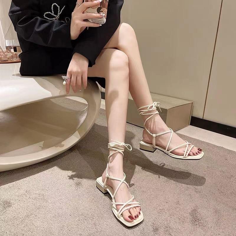 Low Heel Lace Up Sandals product image