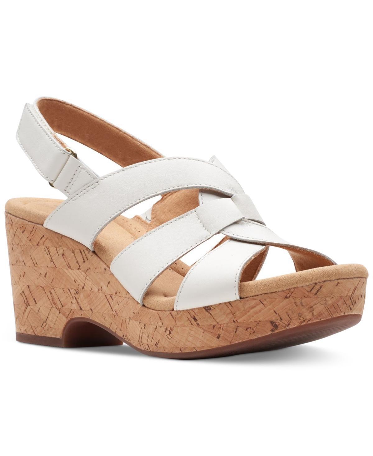 Clarks Womens Collection Giselle Beach Slingback Wedge Sandals Womens Shoes Product Image