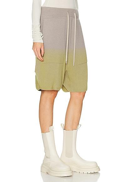 Rick Owens X Moncler Long Boxer Short in Beige Product Image