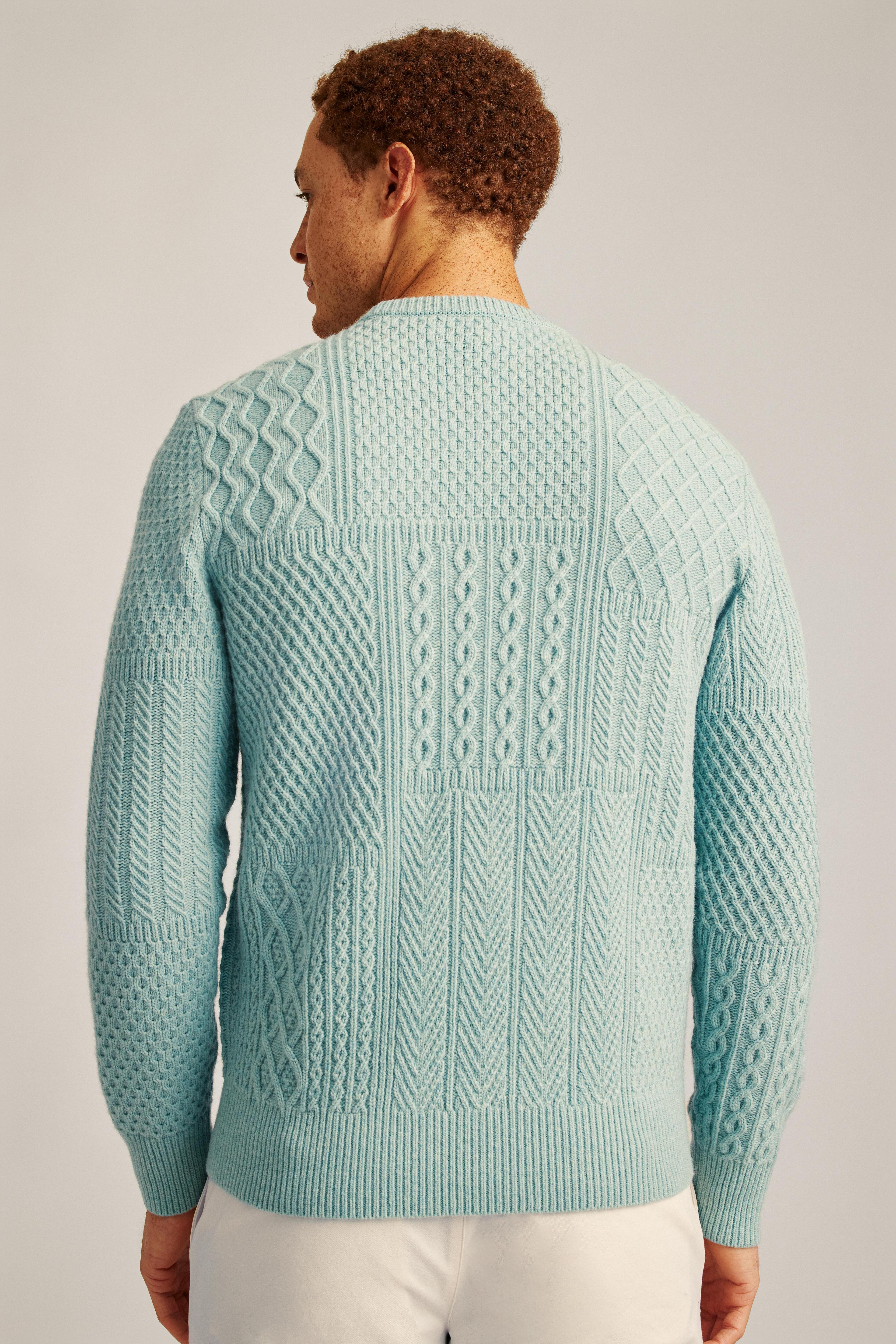 Wool Cable Crew Neck Sweater Product Image