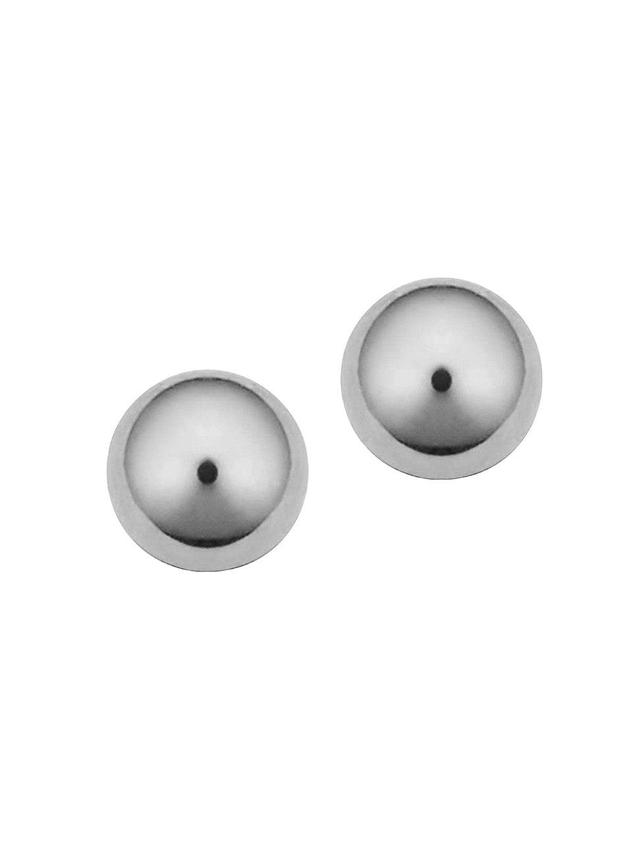 Womens 14K White Gold Petite Have A Ball Studs Product Image