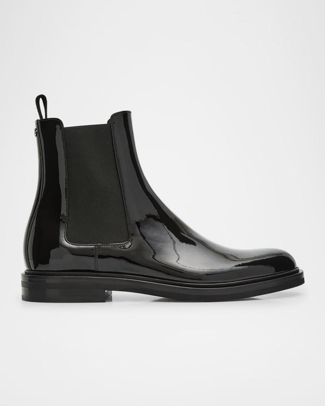 Mens Patent Leather Chelsea Boots Product Image