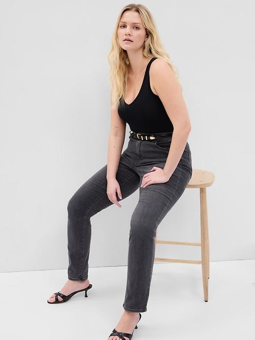 High Rise Classic Straight Jeans Product Image