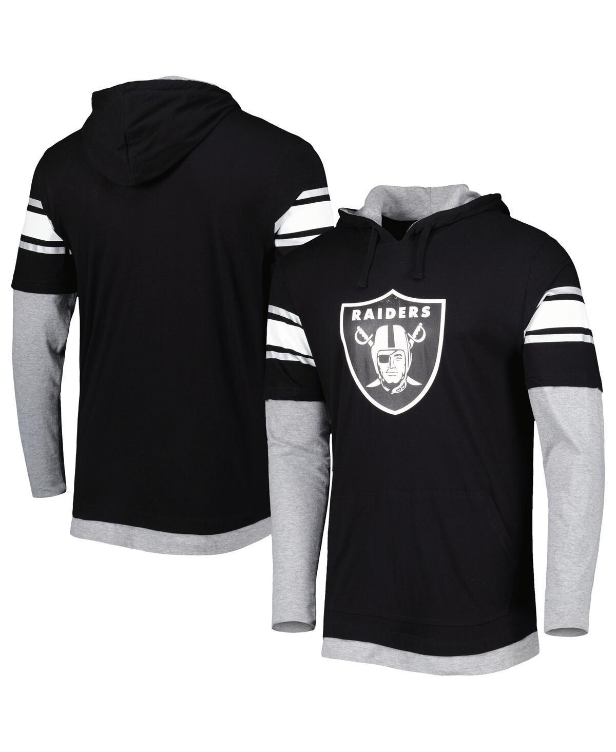 Mens New Era Black Las Vegas Raiders Long Sleeve Hoodie T-shirt Product Image