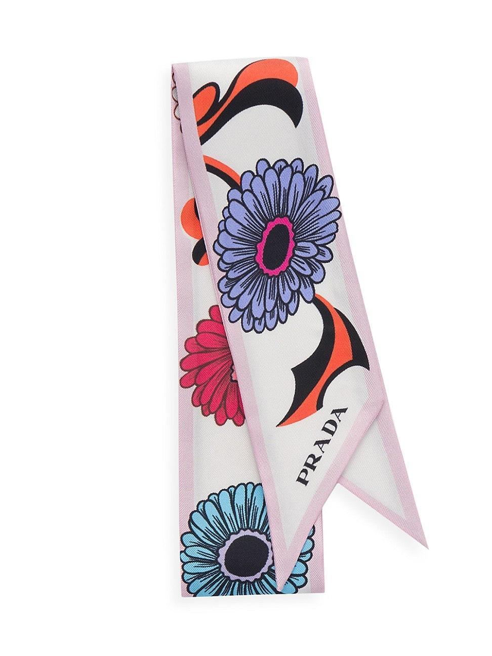 Womens Printed Silk Twill Scarf Product Image