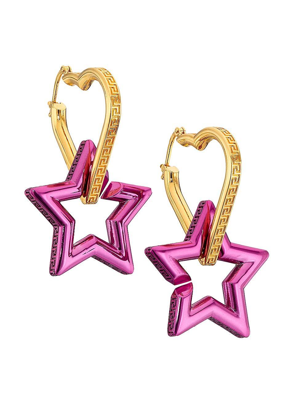 Womens Goldtone Star & Heart Drop Earrings Product Image