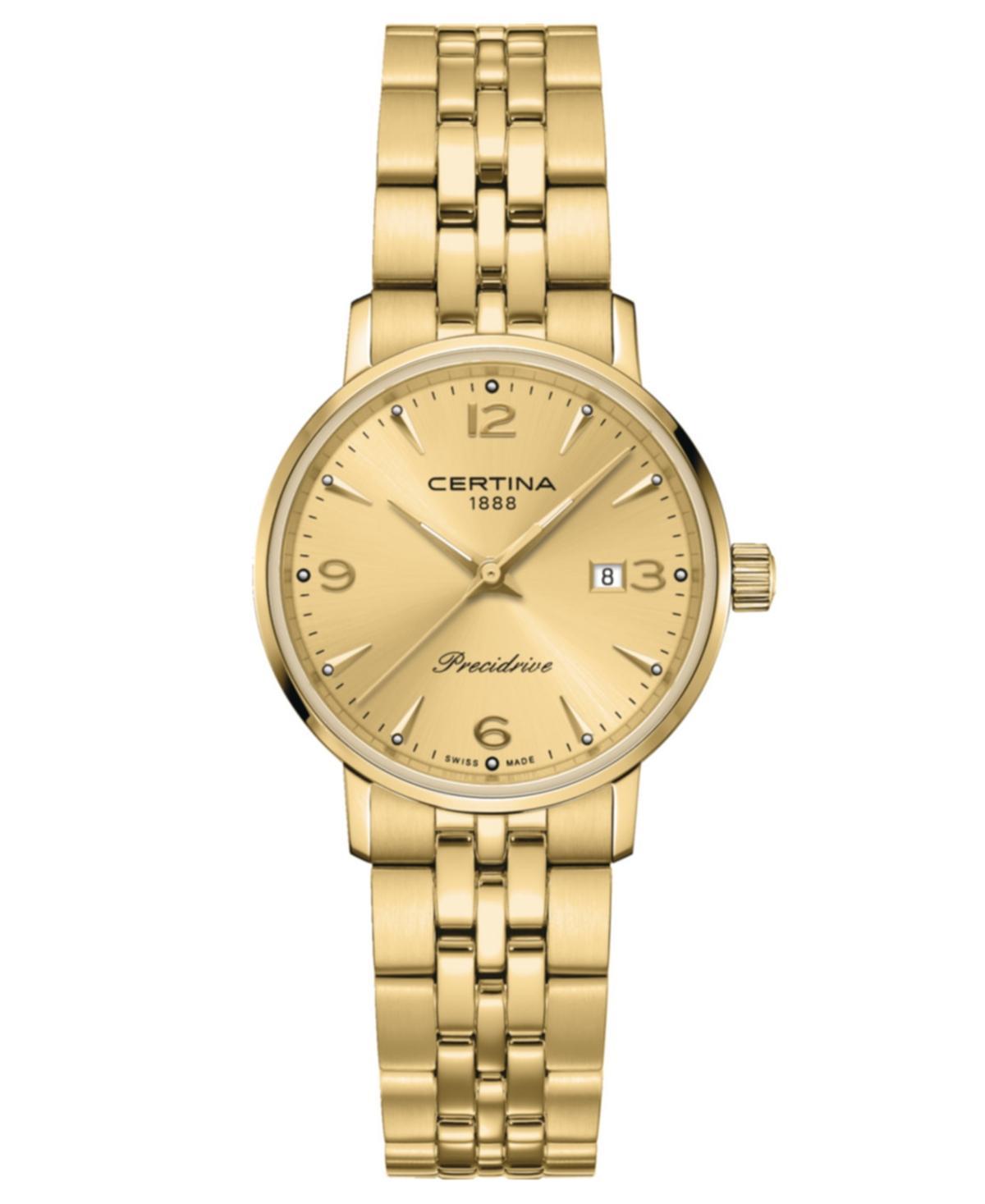 Certina Womens Swiss Ds Caimano Gold Pvd Stainless Steel Bracelet Watch 28mm Product Image