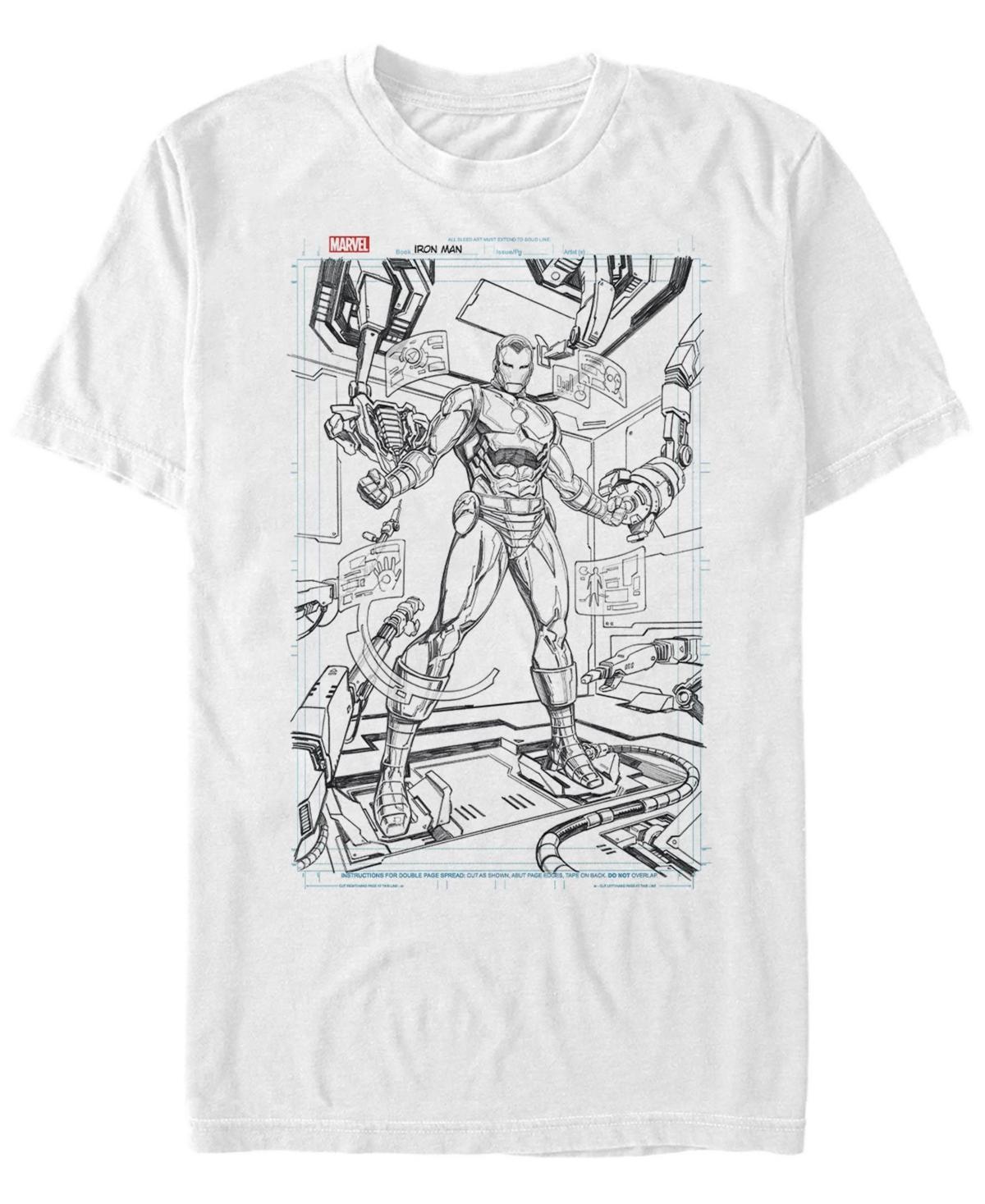 Fifth Sun Mens Ironman Sketch Short Sleeve Crew T-shirt Product Image