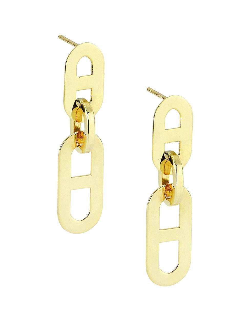 Womens 14K Yellow Gold Mariner-Link Drop Earrings Product Image