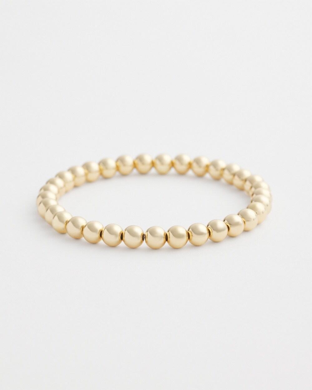 Small Beaded Gold Tone Stretch Bracelet   Chico's - Gold - Women Product Image