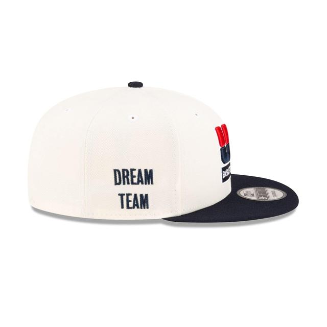 Dream Team Chrome White 9FIFTY Snapback Hat Male Product Image