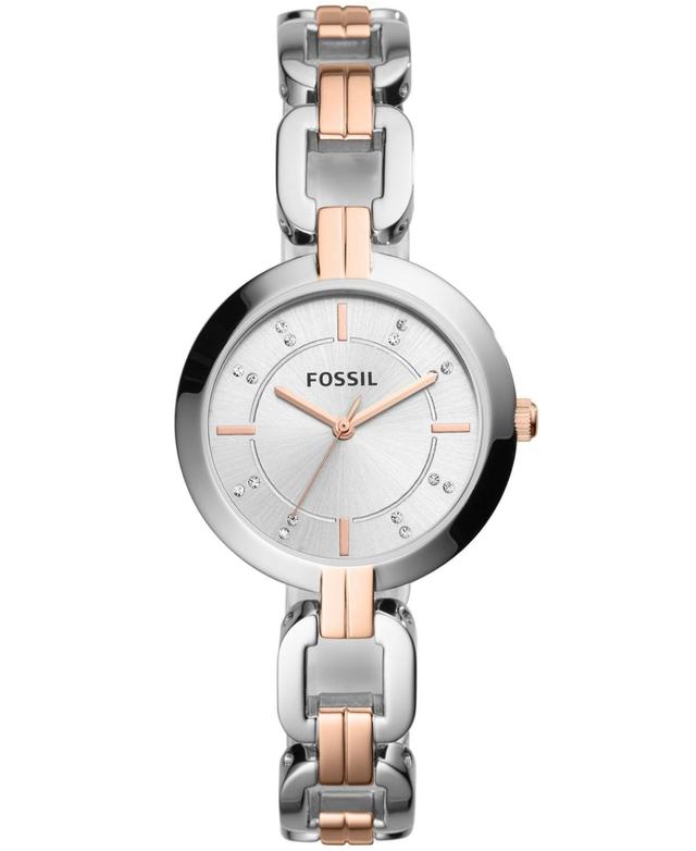 Fossil Womens Kerrigan Three Hand Two Tone Stainless Steel Watch 32mm Product Image