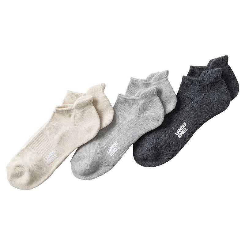 Mens Lands End 3-Pack Performance Ankle Socks Product Image