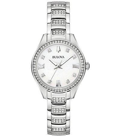 Bulova Crystal Collection Womens Quartz Analog Bracelet Watch Product Image