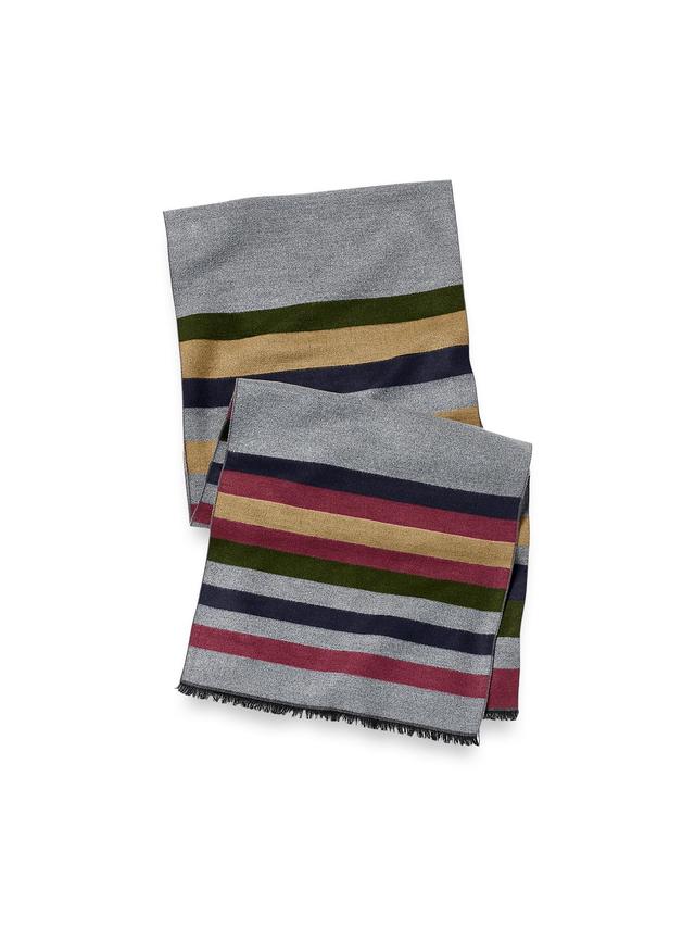 Stripe Brushed Silk Scarf Product Image