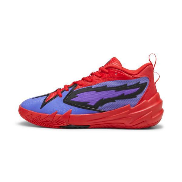 PUMA Scoot Zeros PRED Men's Basketball Shoes in Dark Amethyst/For All Time Red Product Image