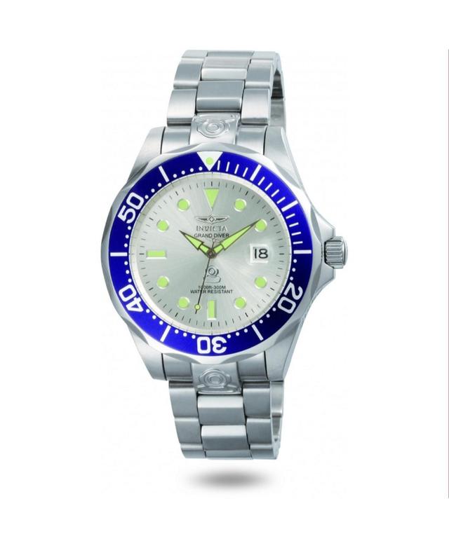 Invicta Mens 3046 Pro Diver Automatic 3 Hand Silver Dial Watch - White Product Image