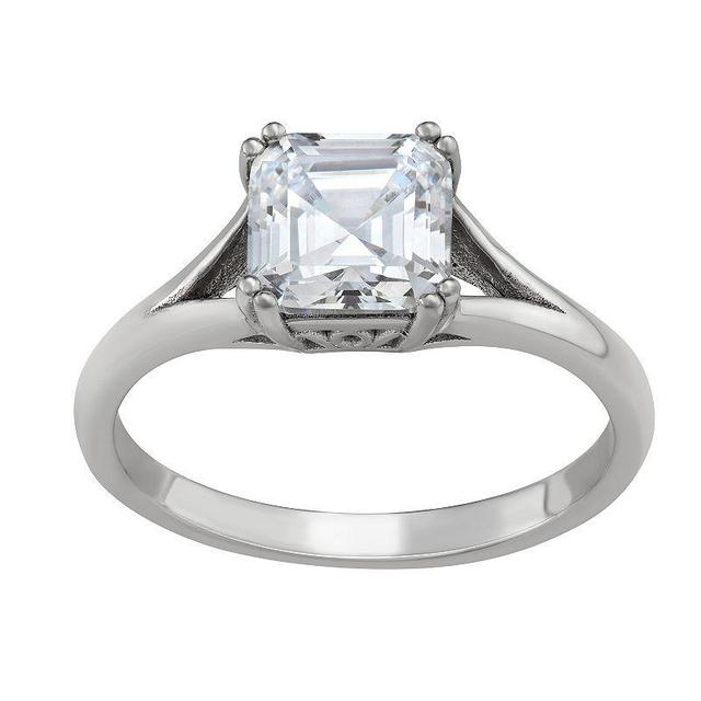 Contessa Di Capri Cushion Cut Ring, Womens Sterling Silver Product Image