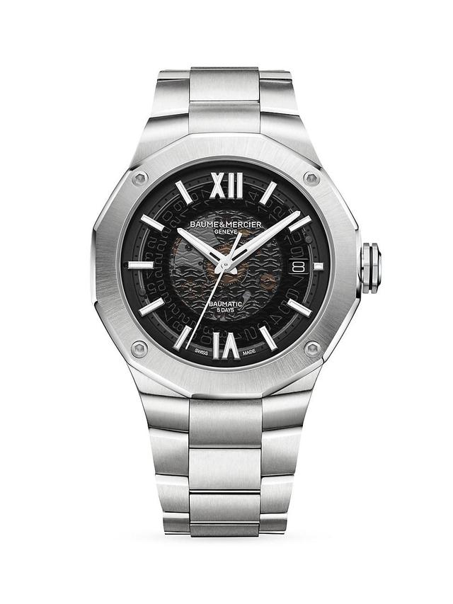 Mens Riviera Stainless Steel Bracelet Watch Product Image