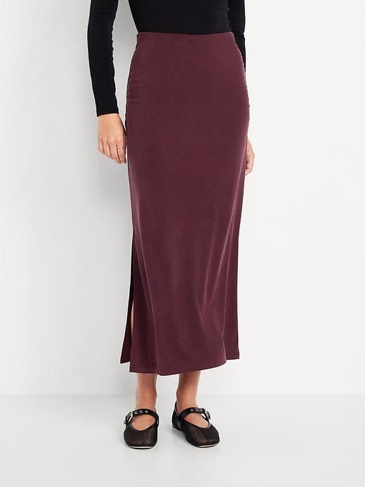 Ribbed Maxi Skirt Product Image