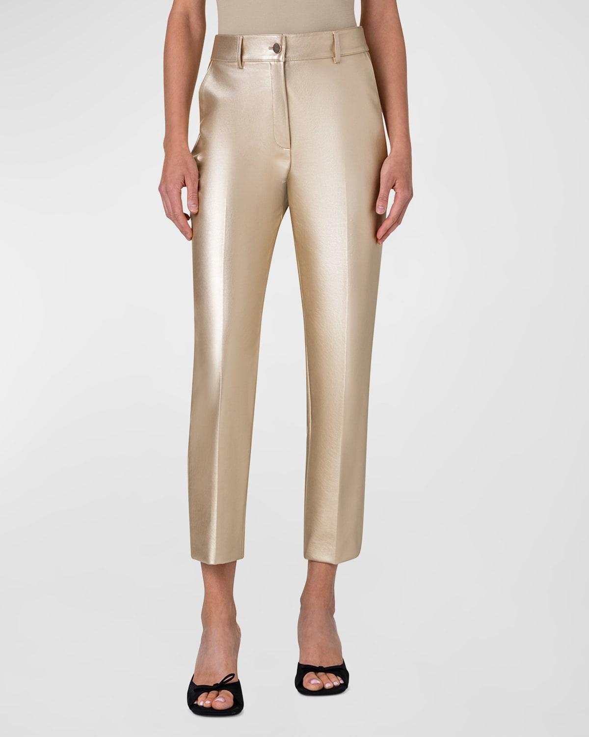 Akris punto Feryn Metallic Faux Leather Pants product image